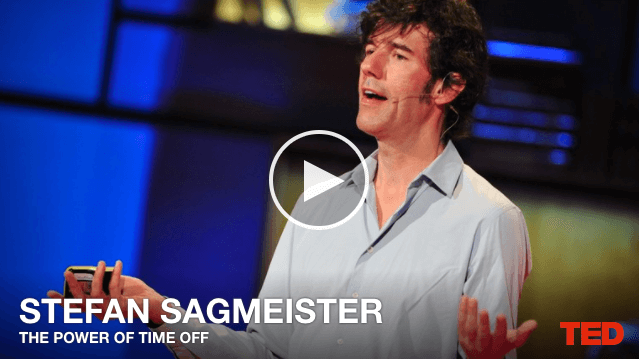 Sagmeister’s TED talk on taking time off
